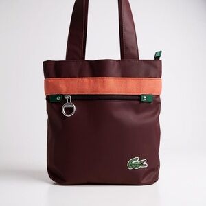 Lacoste brown mini canvas crossbody bag